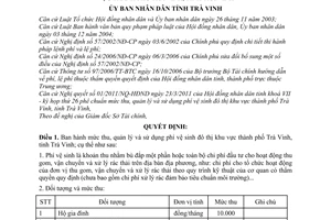 Quyết định 05/2011/QĐ-UBND mức thu, quản lý và sử dụng phí vệ sinh