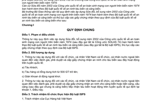 Thông tư 27/2011/TT-BGTVT áp dụng sửa đổi năm 2002 công ước quốc tế