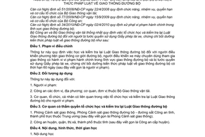 Thông tư liên tịch 02/2011/TTLT-BCA-BGTVT  tổ chức học và kiểm tra