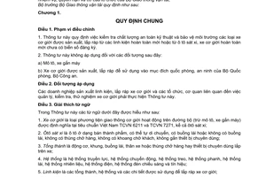 Thông tư 30/2011/TT-BGTVT kiểm tra chất lượng an toàn kỹ thuật