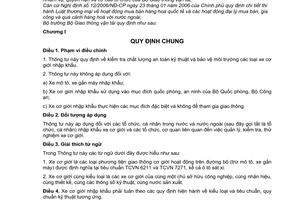 Thông tư 31/2011/TT-BGTVT kiểm tra chất lượng an toàn kỹ thuật