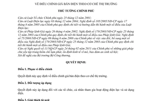 Quyết định 24/2011/QĐ-TTg điều chỉnh giá bán điện theo cơ chế thị trường