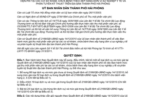 Quyết định 578/QĐ-UBND giá thu viện phí tại cơ sở khám, chữa bệnh theo xếp hạng