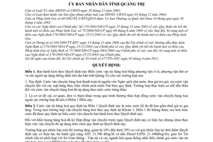 Quyết định 09/2011/QĐ-UBND cước vận tải hàng hoá bằng phương tiện ô tô