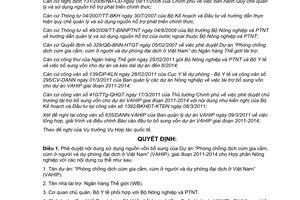 Quyết định 756/QĐ-BNN-HTQT năm 2011 phê duyệt sử dụng nguồn vốn bổ sung dự án