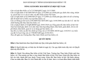 Quyết định 466/QĐ-BHXH Quy trình giám định bảo hiểm y tế