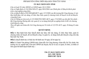 Quyết định 13/2011/QĐ-UBND Quy chế xây dựng, tổ chức thực hiện, quản lý chương
