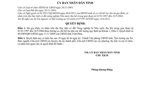 Quyết định 17/2011/QĐ-UBND cơ chế hỗ trợ cho hộ gia đình, cá nhân