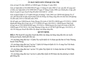 Quyết định 735/QĐ-UBND 2009 quy hoạch phát triển hệ thống cửa hàng xăng QuảngTrị