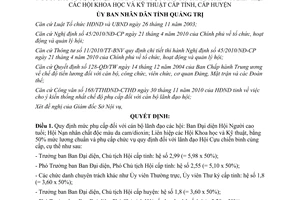 Quyết định 736/QĐ-UBND 2011 phụ cấp đối với cán bộ lãnh đạo Ban Hội Quảng Trị