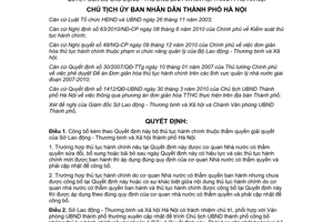 Quyết định 1867/QĐ-UBND  công bố bộ thủ tục hành chính