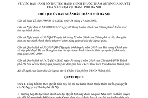 Quyết định 1869/QĐ-UBND công bố bộ thủ tục hành chính