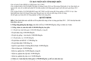 Quyết định 10/2011/QĐ-UBND định mức suất đầu tư hỗ trợ phát triển rừng