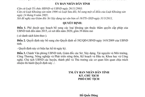 Quyết định 215/QĐ-UBND phê duyệt quy hoạch bổ sung các loại khoáng sản