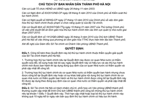 Quyết định 1863/QĐ-UBND công bố bộ thủ tục hành chính