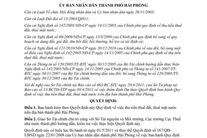 Quyết định 607/2011/QĐ-UBND thu tiền thuê đất, mặt nước