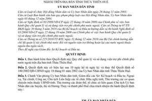 Quyết định 11/2011/QĐ-UBND Quy chế quản lý và sử dụng viện trợ phi chính phủ