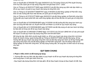 Hướng dẫn 02/HD-SXD lập, thẩm định, phê duyệt và quản lý quy hoạch xây dựng