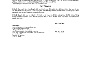 Quyết định 937/QĐ-BTC chiến lược phát triển Kho bạc Nhà nước đến năm 2020