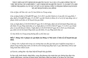 Hướng dẫn 01-HD/UBKTTW thực hiện Quyết định 09-QĐ/TW bổ sung Quy định 94-QĐ/TW