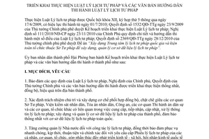 Kế hoạch 2139/KH-UBND 2011 thực hiện Luật Lý lịch tư pháp Hải Phòng