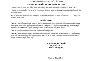 Quyết định 1048/QĐ-UBND năm 2011 công bố sửa đổi bổ sung Bộ thủ tục hành chính