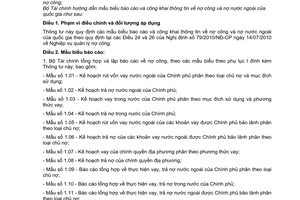 Thông tư 53/2011/TT-BTC  hướng dẫn mẫu biểu báo cáo và công khai thông tin