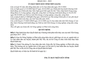 Quyết định 1172/QĐ-UBND Chương trình phát triển thủy sản