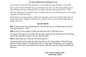 Quyết định 536/QĐ-UBND năm 2011 Đề án Phát triển cây vụ Đông hàng hoá