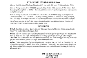 Quyết định 1118/QĐ-UBND năm 2011 giá thu một phần viện phí cho trạm y tế xã