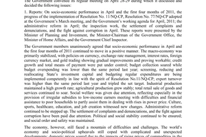 Resolution No. 79/NQ-CP  the Government’s regular meeting – April, 2011