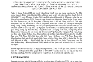 Thông báo 106/TB-VPCP kết luận Phó Thủ tướng Nguyễn Thiện Nhân