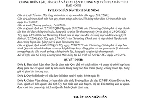 Quyết định 17/2011/QĐ-UBND  trách nhiệm và quan hệ phối hợp hoạt động