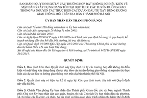 Quyết định 15/2011/QĐ-UBND xử lý trường hợp đất không đủ điều kiện