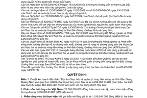 Quyết định 910/QĐ-BNN-XD phê duyệt kế hoạch đấu thầu Dự án Phục hồi