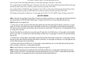 Quyết định 13/2011/QĐ-UBND quản lý các nhiệm vụ khoa học và công nghệ Hải Dương