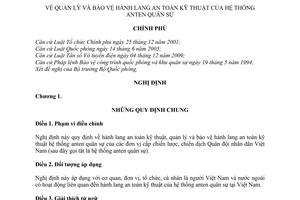 Nghị định 30/2011/NĐ-CP quản lý và bảo vệ hành lang an toàn kỹ thuật