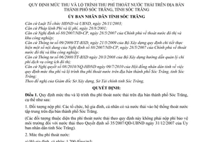 Quyết định 17/2011/QĐ-UBND mức thu và lộ trình thu phí thoát nước thải