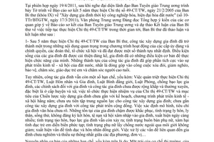 Thông báo 26/TB-TW kết luận Ban Bí thư về sơ kết Chỉ thị 49-CT/TW