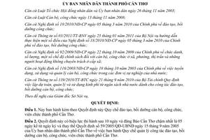 Quyết định 16/2011/QĐ-UBND đào tạo bồi dưỡng cán bộ công chức viên chức