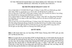 Quyết định 602/QĐ-BKHĐT  phê duyệt danh mục các hoạt động xúc tiến