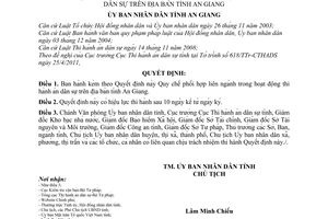 Quyết định 16/2011/QĐ-UBND Quy chế phối hợp liên ngành thi hành án dân sự