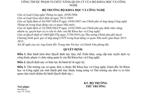 Quyết định 1200/QĐ-BKHCN Quy chế Triển khai, cung cấp trực tuyến