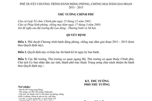 Quyết định 679/QĐ-TTg phê duyệt Chương trình hành động phòng, chống