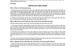 Thông tư 15/2011/TT-BLĐTBXH tổ chức và quản lý việc đánh giá, cấp chứng chỉ