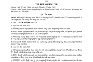 Quyết định 677/QĐ-TTg phê duyệt Chương trình đổi mới công nghệ quốc gia