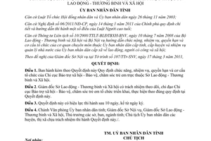 Quyết định 15/2011/QĐ-UBND chức năng nhiệm vụ quyền hạn cơ cấu Chi cục