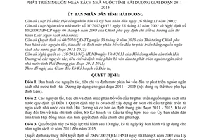 Quyết định 14/2011/QĐ-UBND nguyên tắc, tiêu chí và định mức phân bổ vốn đầu tư