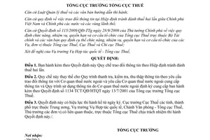 Quyết định 583/QĐ-TCT Quy chế trao đổi thông tin theo Hiệp định tránh đánh thuế