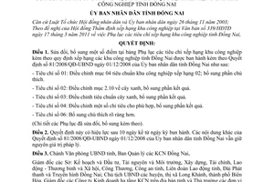 Quyết định 33/2011/QĐ-UBND sửa đổi Quyết định 81/2008/QĐ-UBND  xếp hạng khu công